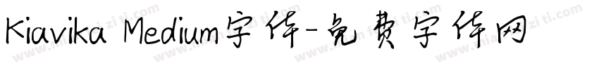Kiavika Medium字体字体转换